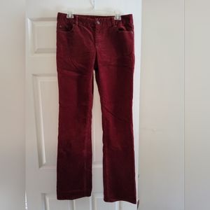 NWOT J. Crew Burgundy Corduroy Wide Leg Jeans Size 8 Tall
